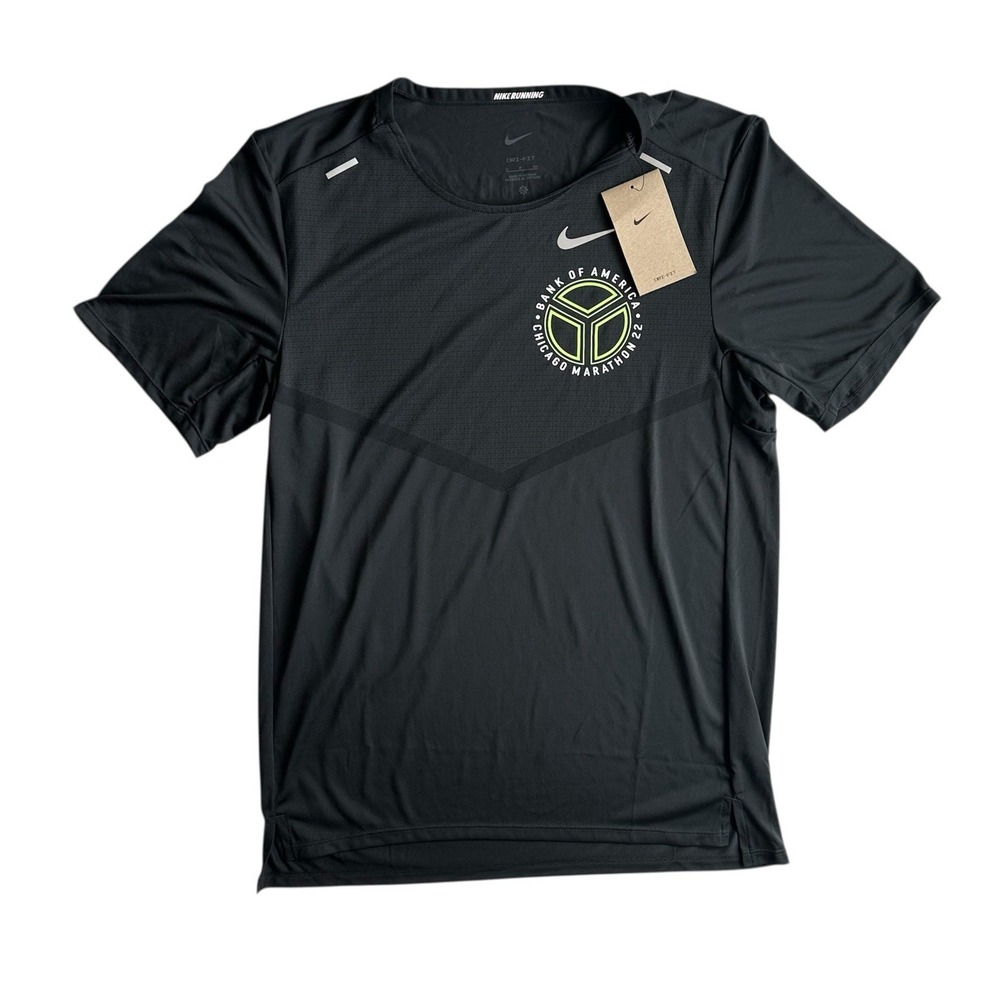 Nike Chicago Marathon Dri Fit T-Shirt Black Men's Size Small S Lightweight